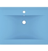 VidaXL Wastafel met kraangat 60x46 cm keramiek mat lichtblauw