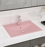 VidaXL Wastafel met kraangat 60x46 cm keramiek matroze