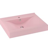 VidaXL Wastafel met kraangat 60x46 cm keramiek matroze