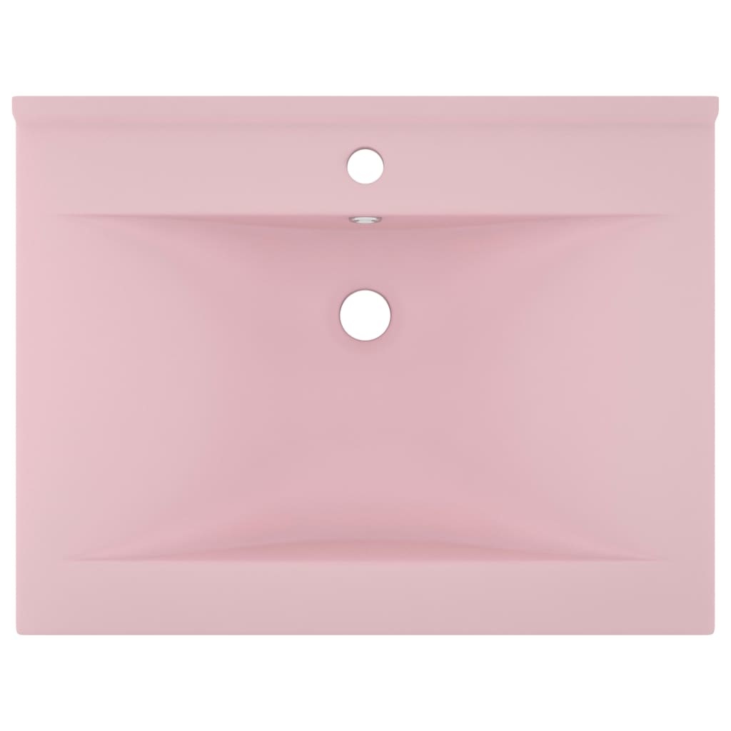 VidaXL Wastafel met kraangat 60x46 cm keramiek matroze