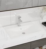 VidaXL Wastafel met kraangat 60x46 cm keramiek mat wit