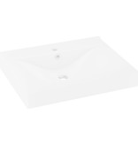 VidaXL Wastafel met kraangat 60x46 cm keramiek mat wit