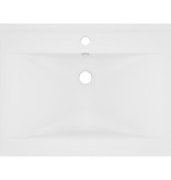 VidaXL Wastafel met kraangat 60x46 cm keramiek mat wit
