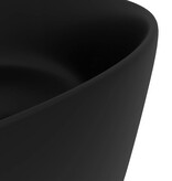 VidaXL Wastafel rond 40x15 cm keramiek matzwart