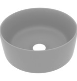 VidaXL Wastafel rond 40x15 cm keramiek mat donkergrijs