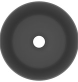VidaXL Wastafel rond 40x15 cm keramiek mat donkergrijs