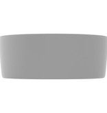 VidaXL Wastafel rond 40x15 cm keramiek mat donkergrijs
