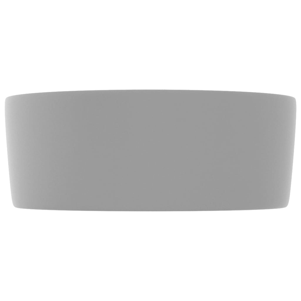 VidaXL Wastafel rond 40x15 cm keramiek mat donkergrijs