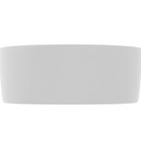 VidaXL Wastafel rond 40x15 cm keramiek mat lichtgrijs