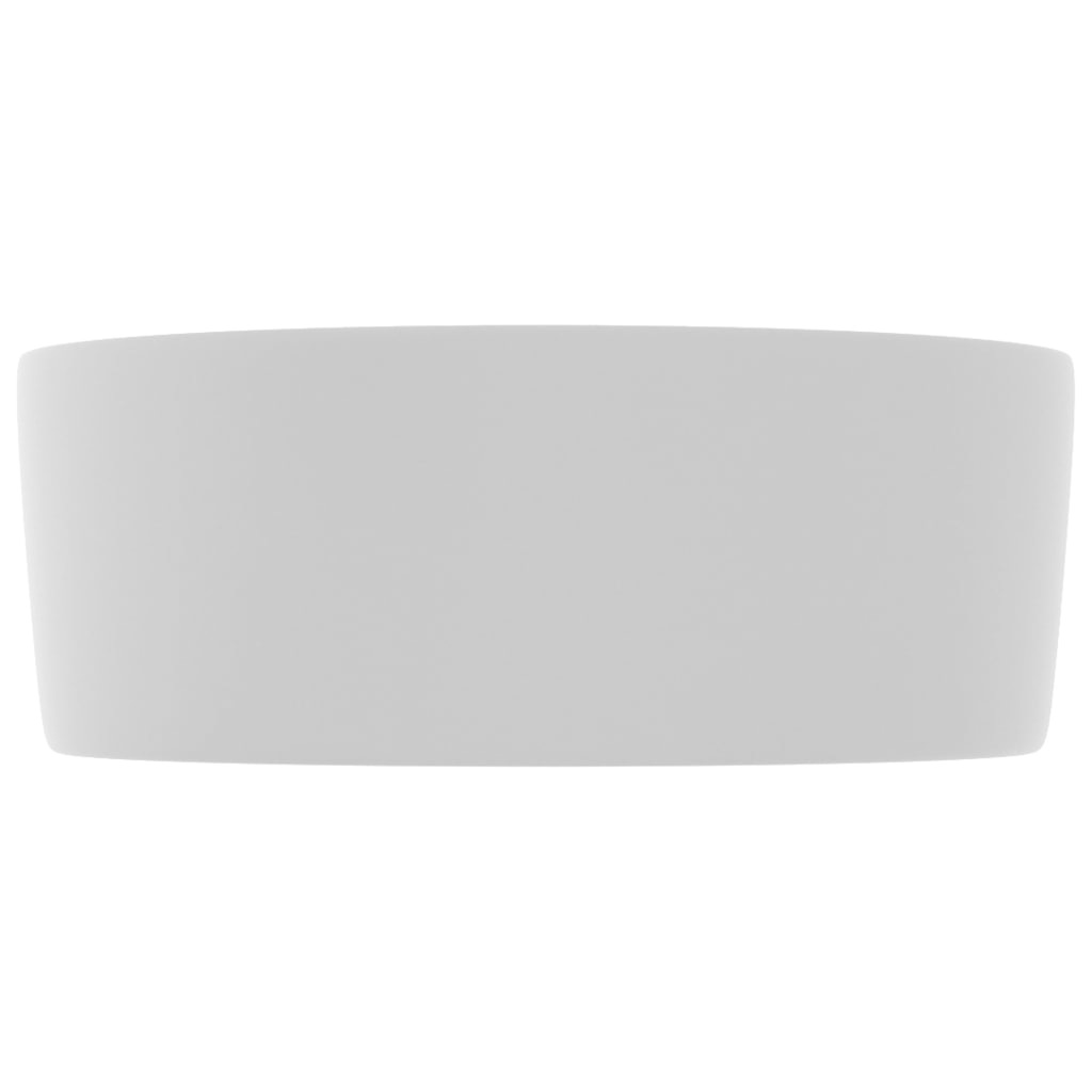VidaXL Wastafel rond 40x15 cm keramiek mat lichtgrijs