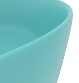 VidaXL Wastafel rond 40x15 cm keramiek mat lichtgroen