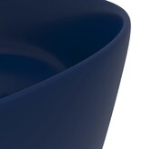 VidaXL Wastafel rond 40x15 cm keramiek mat donkerblauw