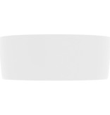 VidaXL Wastafel rond 40x15 cm keramiek matwit