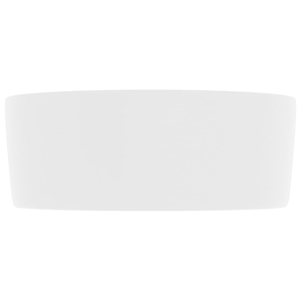 VidaXL Wastafel rond 40x15 cm keramiek matwit