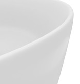 VidaXL Wastafel rond 40x15 cm keramiek matwit