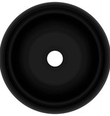 VidaXL Wastafel rond 40x15 cm keramiek matzwart