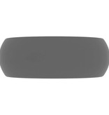 VidaXL Wastafel rond 40x15 cm keramiek matzwart