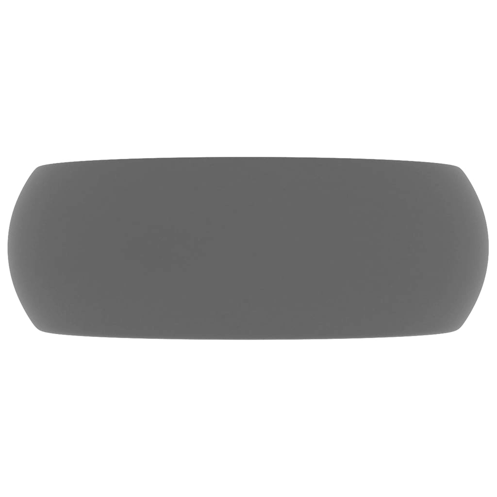 VidaXL Wastafel rond 40x15 cm keramiek matzwart