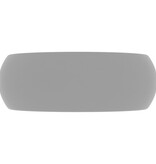VidaXL Wastafel rond 40x15 cm keramiek mat lichtgrijs