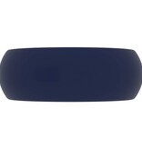 VidaXL Wastafel rond 40x15 cm keramiek mat donkerblauw