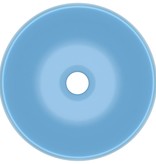 VidaXL Wastafel rond 40x15 cm keramiek mat lichtblauw
