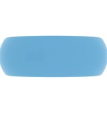VidaXL Wastafel rond 40x15 cm keramiek mat lichtblauw