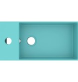 VidaXL Wastafel wandmontage met overloop keramiek lichtgroen