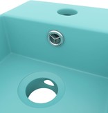 VidaXL Wastafel wandmontage met overloop keramiek lichtgroen