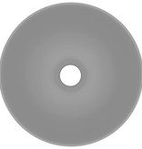 VidaXL Wastafel rond keramiek donkergrijs