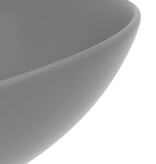 VidaXL Wastafel rond keramiek donkergrijs