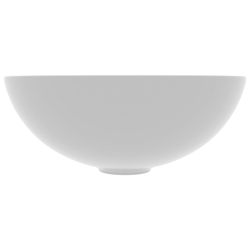 VidaXL Wastafel rond keramiek lichtgrijs