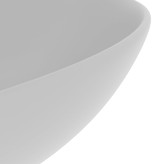 VidaXL Wastafel rond keramiek lichtgrijs