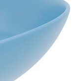 VidaXL Wastafel rond keramiek lichtblauw