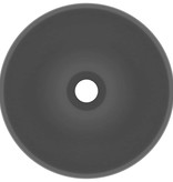 VidaXL Wastafel rond 32,5x14 cm keramiek matzwart