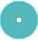 VidaXL Wastafel rond 32,5x14 cm keramiek mat lichtgroen