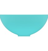 VidaXL Wastafel rond 32,5x14 cm keramiek mat lichtgroen