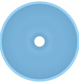 VidaXL Wastafel rond 32,5x14 cm keramiek mat lichtblauw