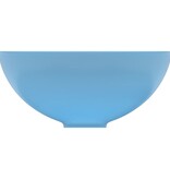 VidaXL Wastafel rond 32,5x14 cm keramiek mat lichtblauw
