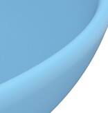 VidaXL Wastafel rond 32,5x14 cm keramiek mat lichtblauw