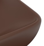 VidaXL Wastafel rechthoekig 71x38 cm keramiek mat donkerbruin