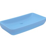 VidaXL Wastafel rechthoekig 71x38 cm keramiek mat lichtblauw