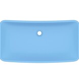 VidaXL Wastafel rechthoekig 71x38 cm keramiek mat lichtblauw