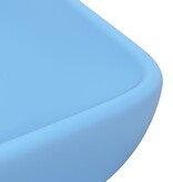 vidaXL Wastafel rechthoekig 71x38 cm keramiek mat lichtblauw