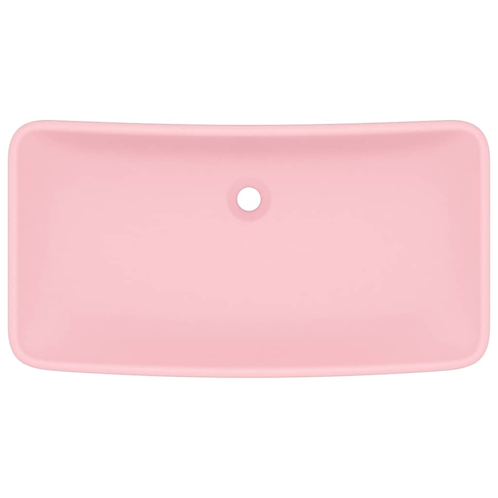 VidaXL Wastafel rechthoekig 71x38 cm keramiek matroze