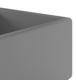 VidaXL Wastafel met overloop vierkant 41x41 cm keramiek matzwart