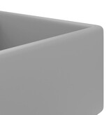 VidaXL Wastafel met overloop vierkant 41x41cm keramiek mat donkergrijs