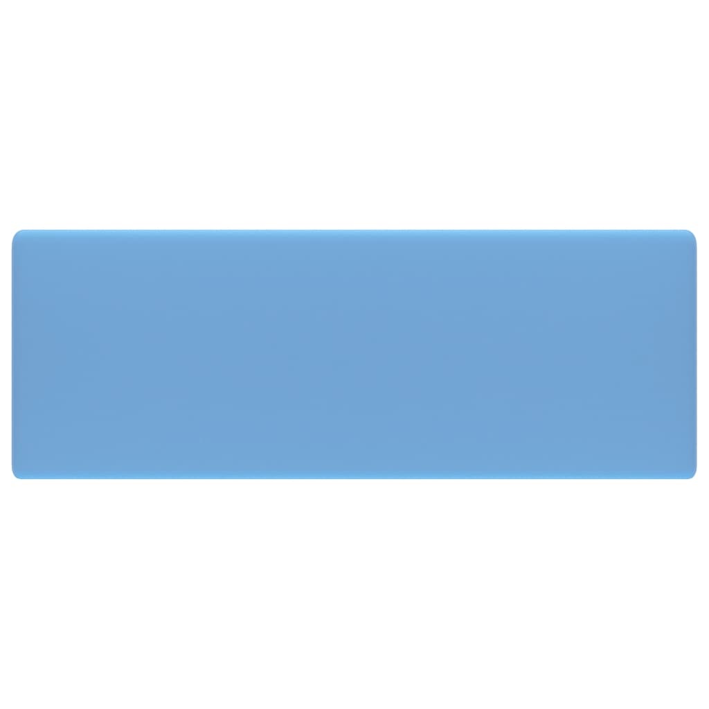 VidaXL Wastafel met overloop vierkant 41x41 cm keramiek mat lichtblauw