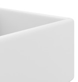 VidaXL Wastafel met overloop vierkant 41x41 cm keramiek matwit