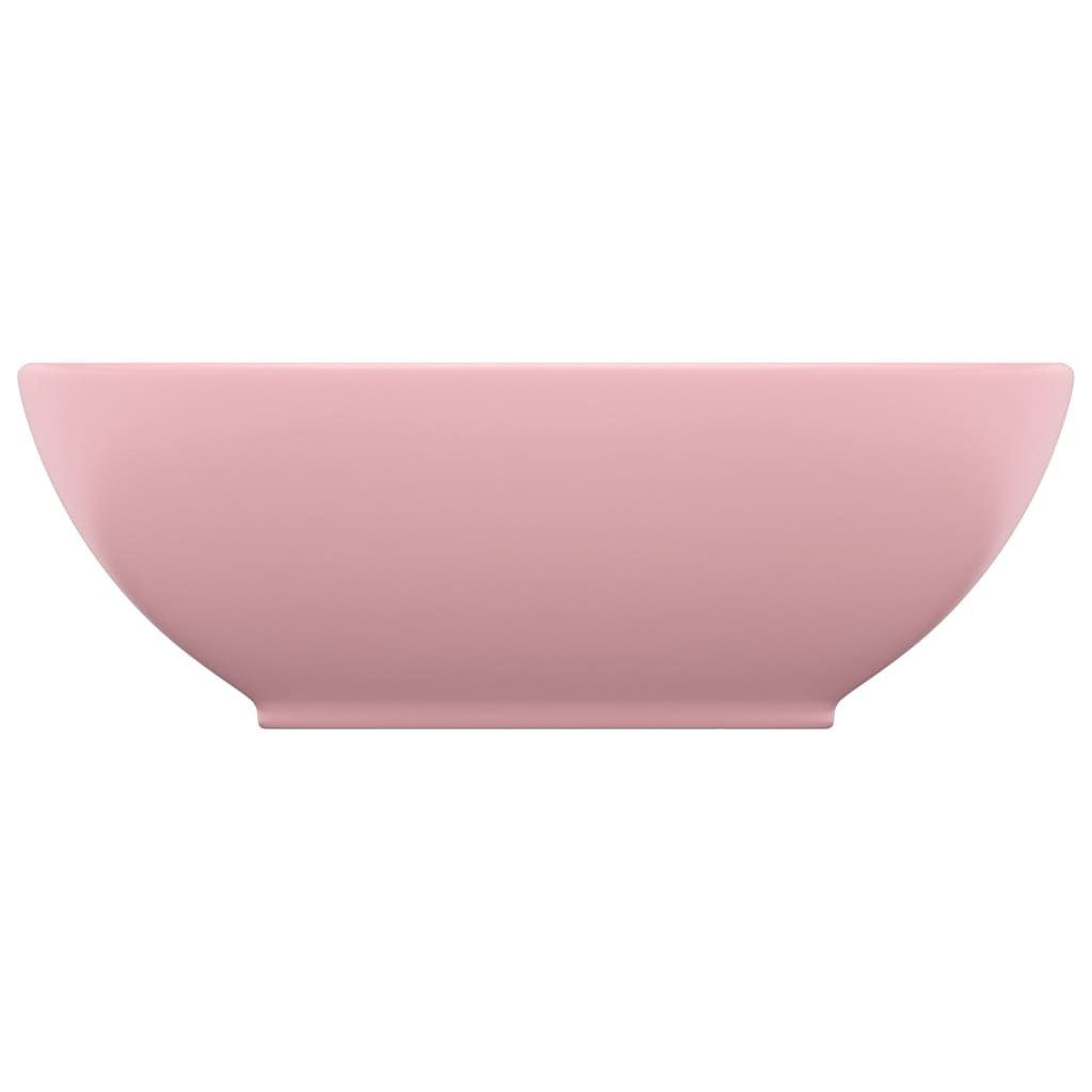 VidaXL Wastafel ovaal 40x33 cm keramiek matroze