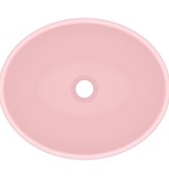 VidaXL Wastafel ovaal 40x33 cm keramiek matroze